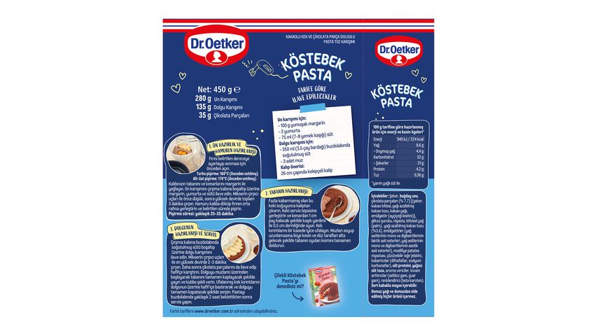 Dr. Oetker Köstebek Pasta 450 g