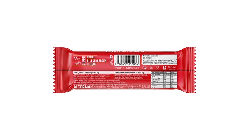 Züber Çilekli & Kakaolu Meyve Tatlısı 40 g