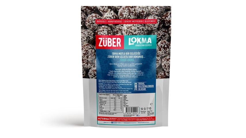 Züber Lokma Hindistan Cevizi Kaplı Meyve Topu 96 g