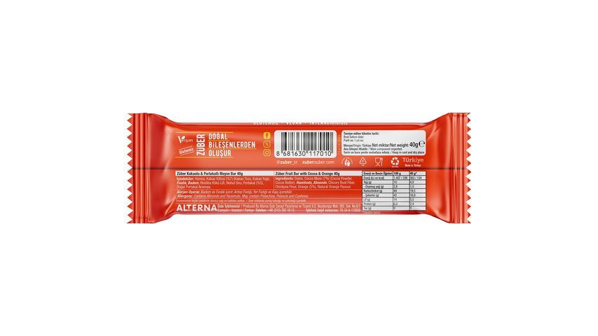 Züber Orange & Cocoa Fruit Dessert 40 g