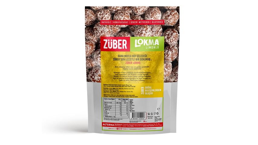 Züber Lokma Limonlu Badem Ezmeli Meyve Topu 96 g