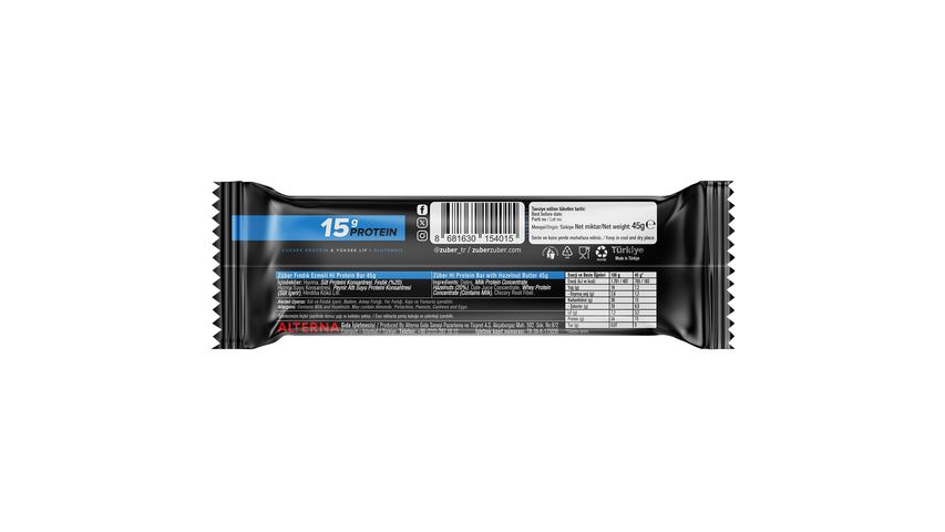 Züber Fındıklı Hi-Protein Bar 45 g