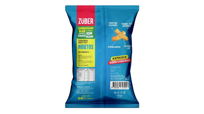 Züber Noutos Ege Baharatlı Fırınlanmış Nohut Cipsi 75 g