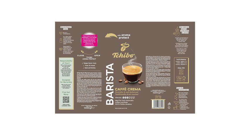 Tchibo Barista Caffé Créme Çekirdek Kahve 1000 g