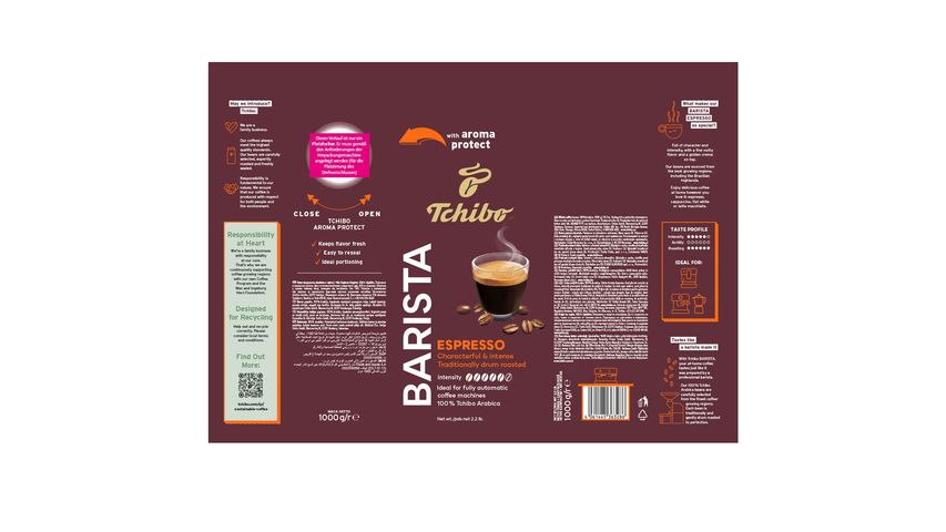 Tchibo Barista Espresso Whole Bean Coffee 1000 g