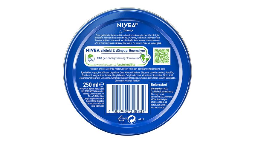Nivea Nemlendirici Bakım Kremi 250 ml