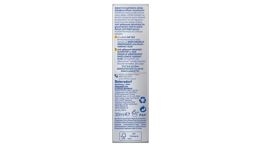 Nivea Q10 Kırışıklık Karşıtı Çift Etkili Serum 30 ml