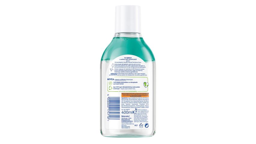 Nivea Sivilce Karşıtı Micellar Makyaj Temizleme Suyu Derma Skin Clear 400 ml