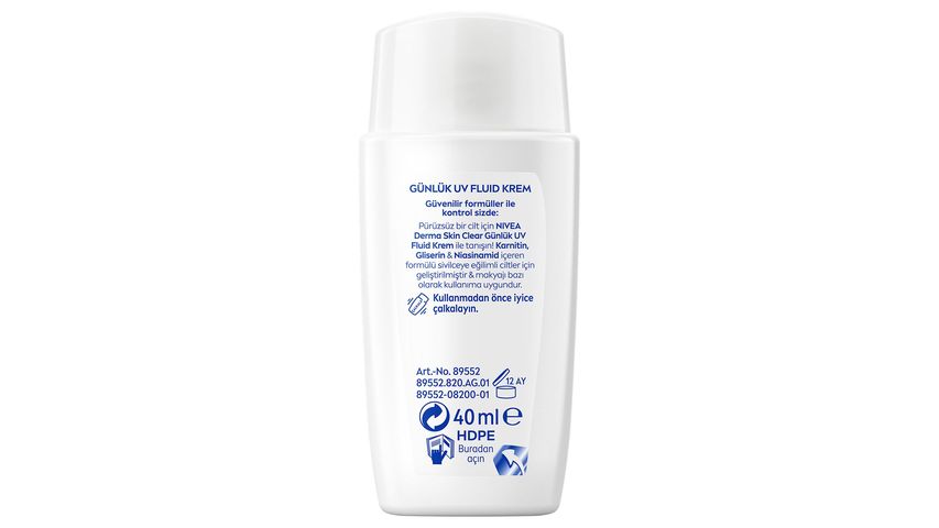 NIVEA SPF50 Derma Skin Clear Sivilce Karşıtı Güneş Koruyucu Krem 40 ml