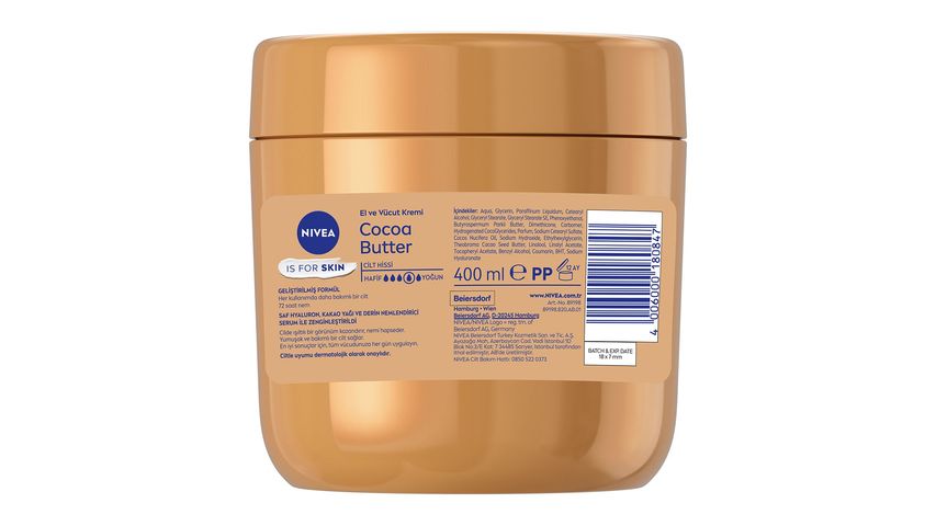Nivea Cocoa Butter El ve Vücut Bakım Kremi 400 ml