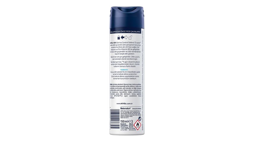 NIVEA MEN Erkek Sprey Deodorant Derma Control Defend 150 ml