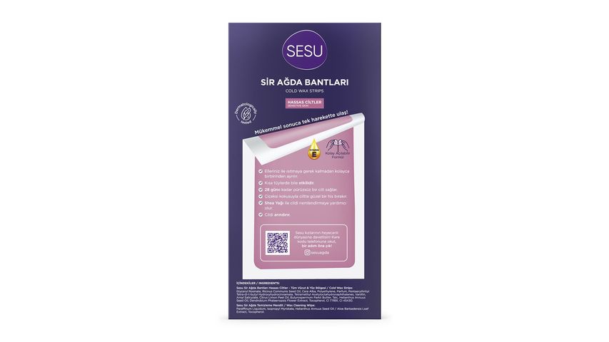 Sesu Maxi Set Hassas Ciltler İçin Ağda Bandı 40'lı