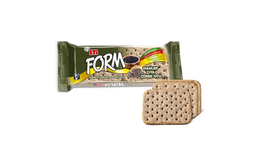 Eti Form Mahlepli Çiyalı ve Çörek Otlu Bisküvi 40 g