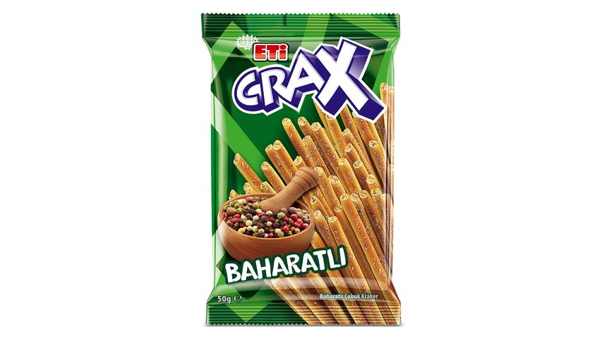 Eti Crax Spicy Stick Crackers 50 g