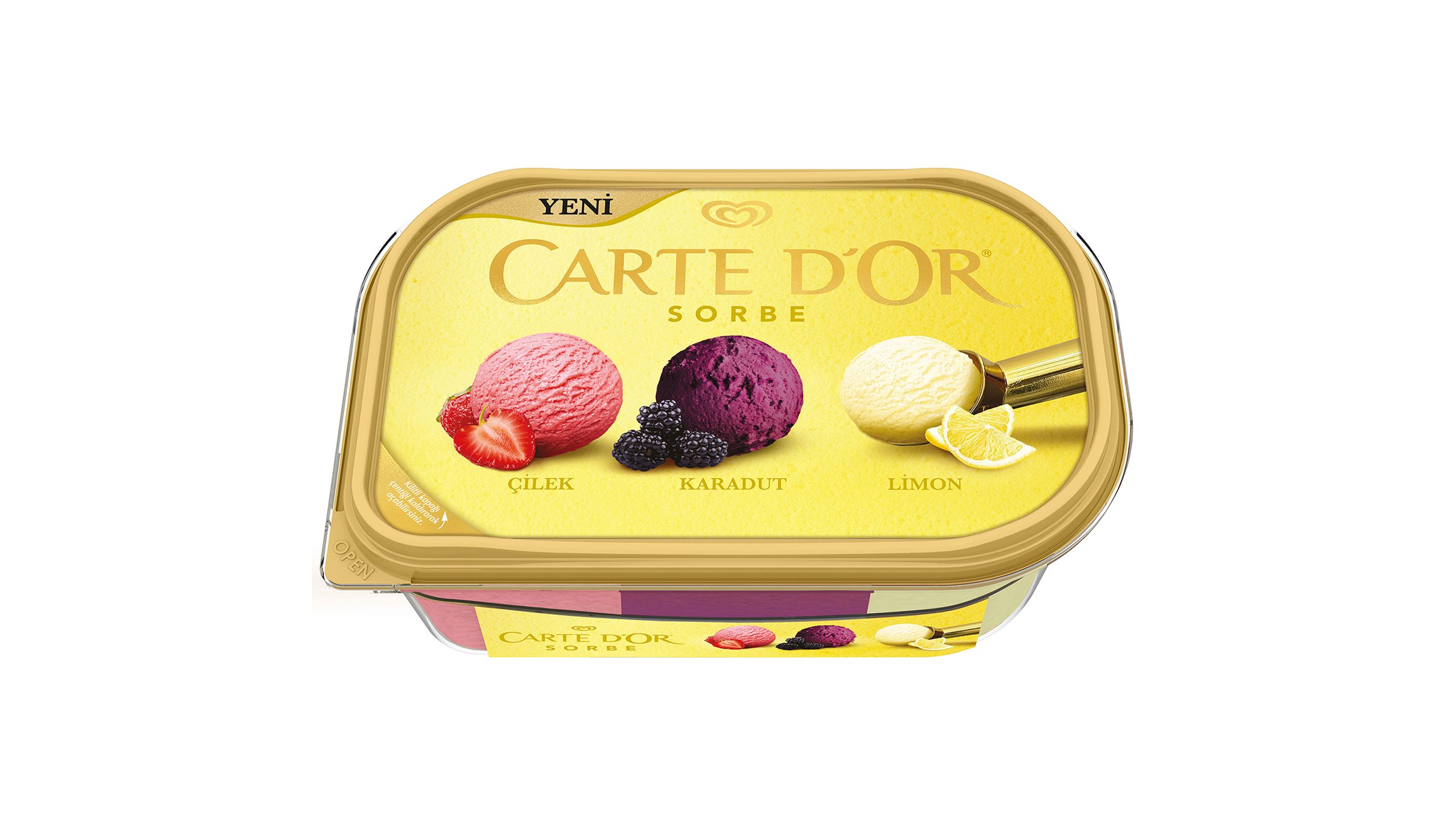 ALGİDA CARTE D,OR SORBE ÇİLEK,KARADUT,LİMON 850ML