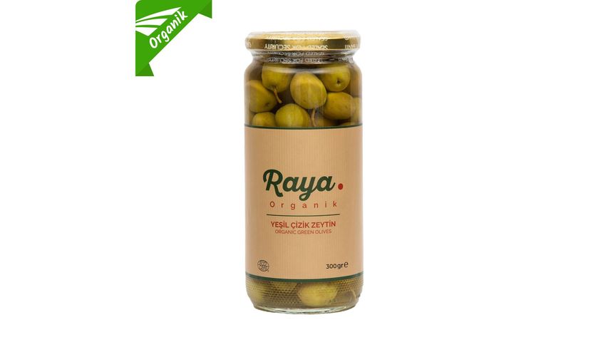 Raya Organic Green Olives 300 g