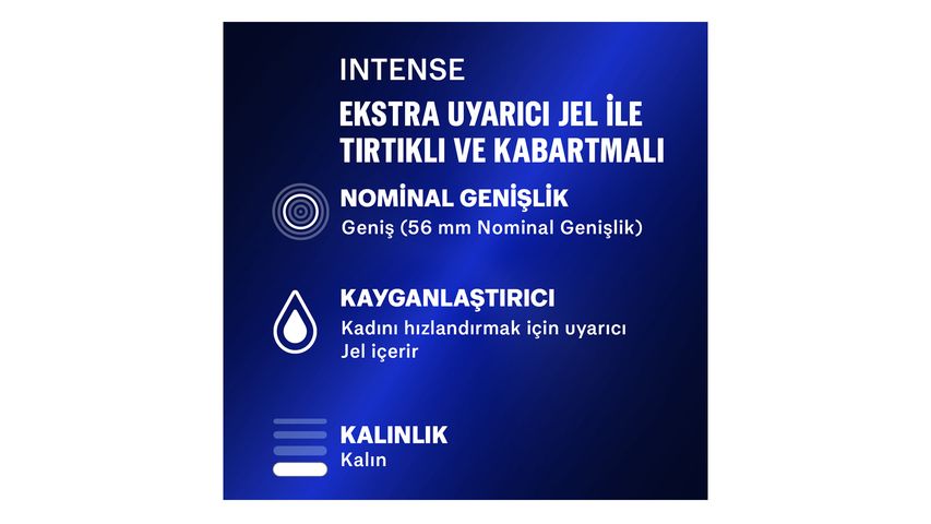 Durex Intense Uyarıcı Jelli ve Tırtıklı Prezervatif 10'lu