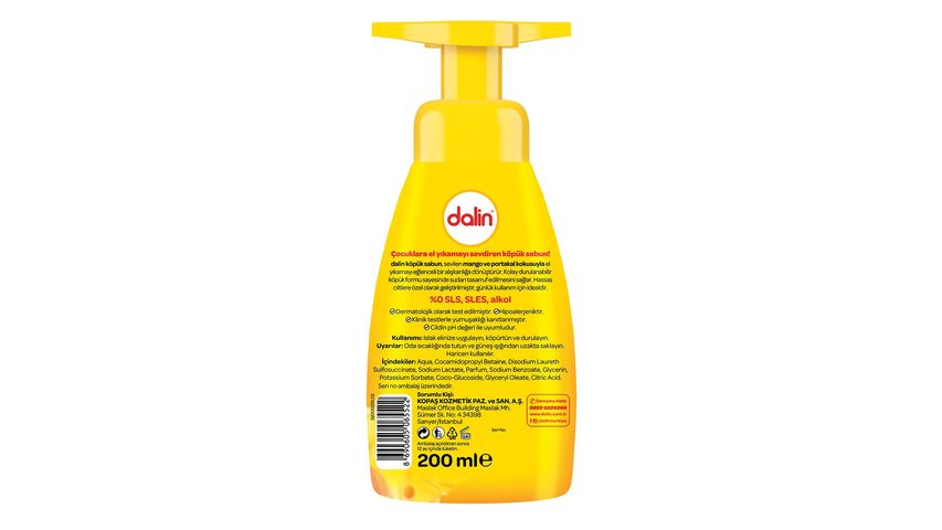 Dalin Köpük Sabun Mango ve Portakal Kokulu 200 ml