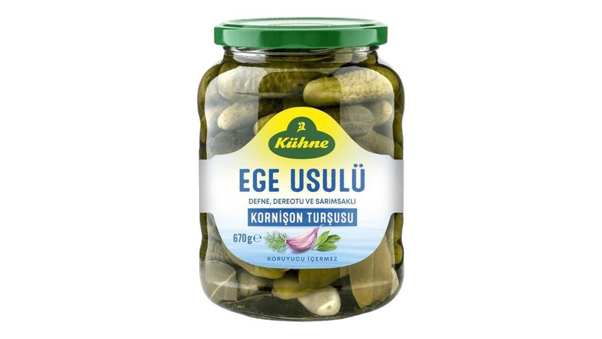 Kühne Aegean Style Gherkin Pickles 670 g