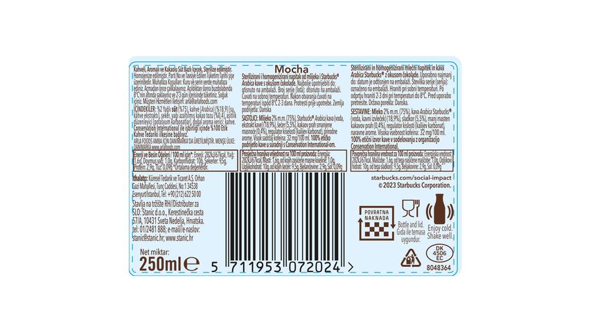Starbucks Frappuccino Mocha Coffee 250 ml