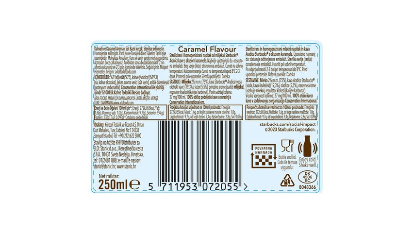 Starbucks Frappuccino Caramel Coffee 250 ml