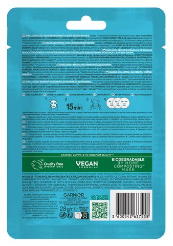 Garnier Hyaluron Onarıcı Kağıt Yüz Maskesi