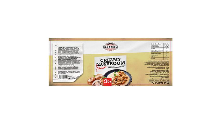 Caravelli Creamy Mushroom Sauce 185 g