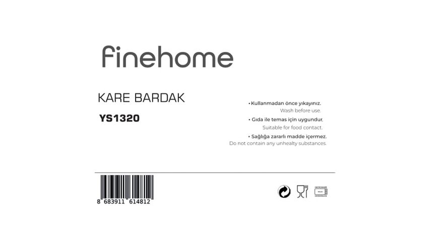 Finehome Kare Bardak