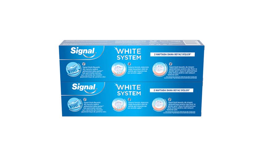 Signal White System Güçlü Beyazlık Diş Macunu 75 ml x 2