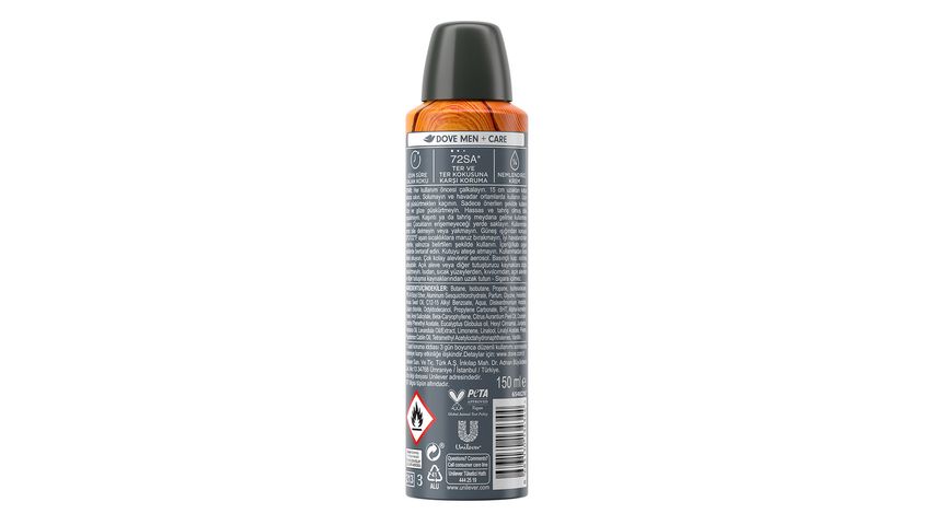 Dove Men Care Sandalwood & Vanilla Sprey Deodorant 150 ml