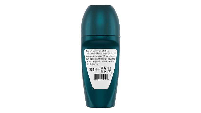 Rexona Men Invisible Black White Roll On 50 ml