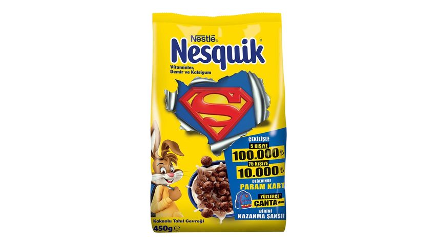 Nestlé Nestle Nesquik Cocoa Wheat and Corn Flakes 450 g