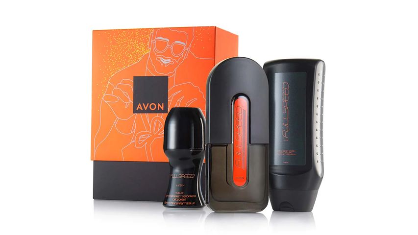 Avon Full Speed Men’s Perfume Hair and Body Wash Gel and Roll-on Gift Set