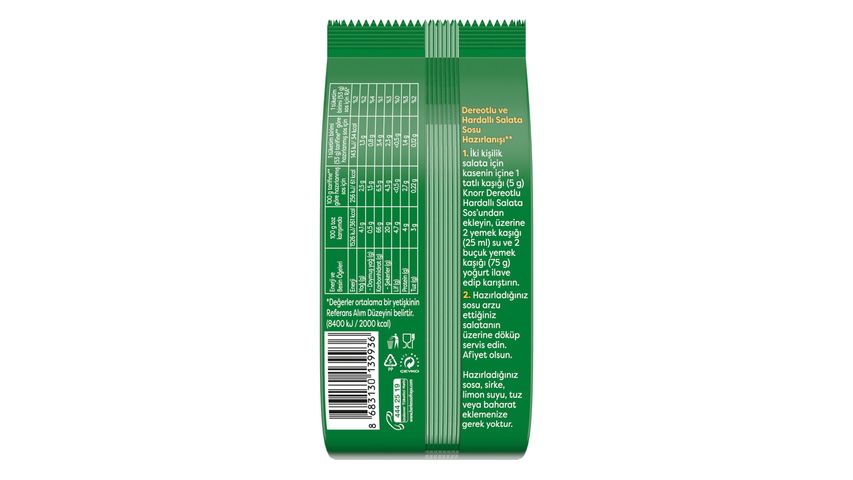 Knorr Dereotlu & Hardallı Salata Sosu 40 g