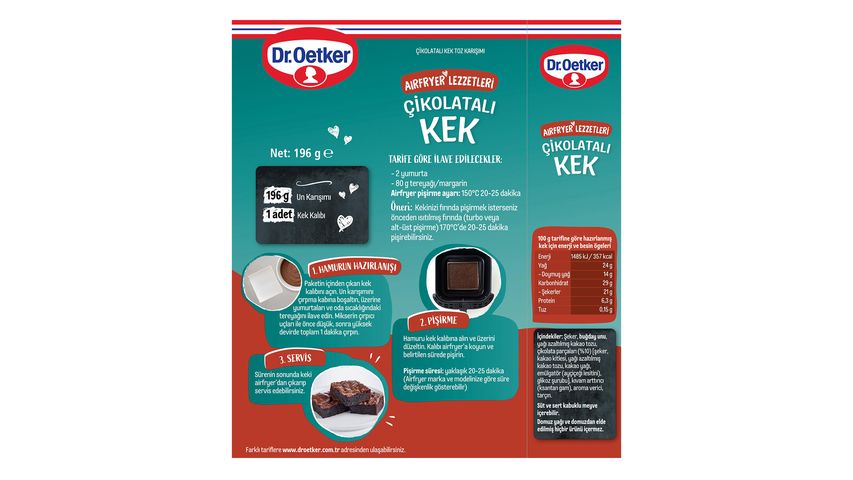 Dr. Oetker Airfryer Series Chocolate Cake 345 g