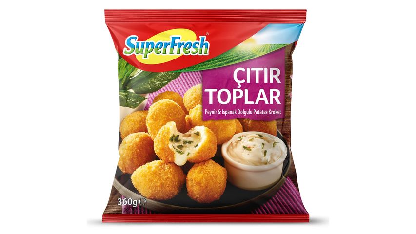SuperFresh Ispanaklı & Peynirli Çıtır Toplar 360 g