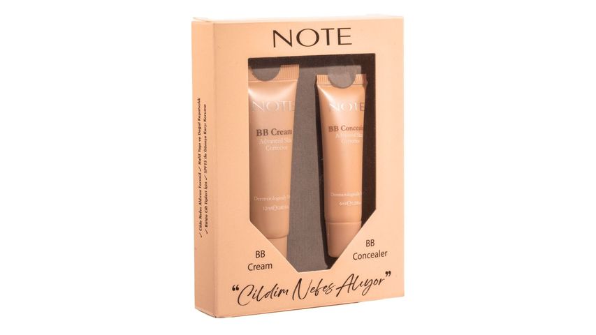 Note BB Cream SPF 15 Moisturizing High Coverage BB Cream & Note BB Concealer 01 SPF 15 Under-Eye Concealer