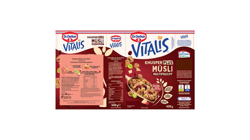 Dr. Oetker Vitalis Multi Fruity Crispy Muesli 450 g