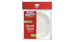Piknik Large Plastic Plate 10 Pieces