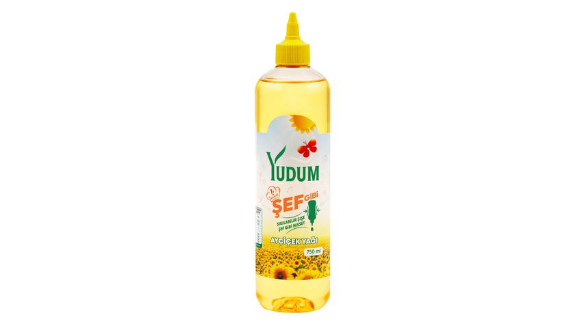 Yudum Sunflower Oil Squeezable Pet Bottle Like a Chef 750 ml