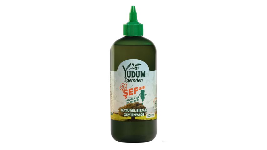 Yudum Egemden Soft Taste Extra Virgin Olive Oil Squeezable Pet Bottle Like a Chef 500 ml