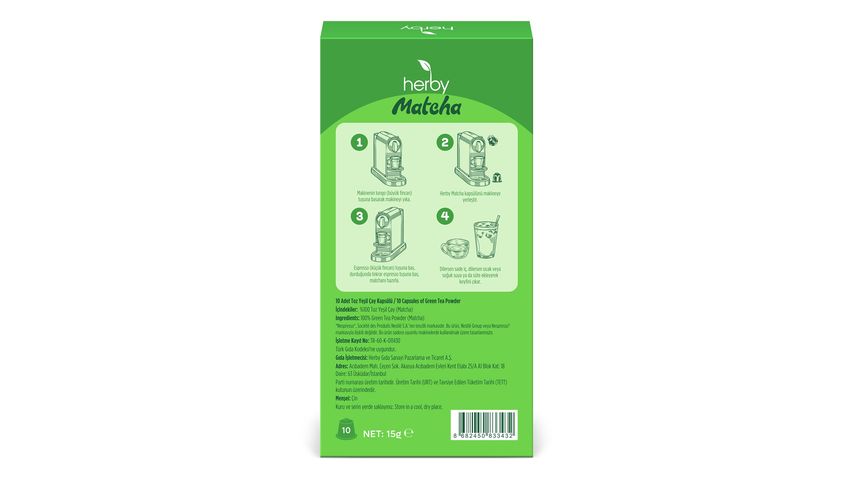 Herby Premium Matcha Kapsül 10'lu
