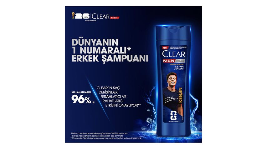 Clear Men Kepeğe Karşı Ultra Hacim Etkili Şampuan Legends Kenan Yıldız 350 ml
