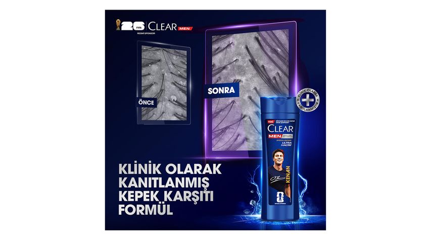 Clear Men Kepeğe Karşı Ultra Hacim Etkili Şampuan Legends Kenan Yıldız 350 ml