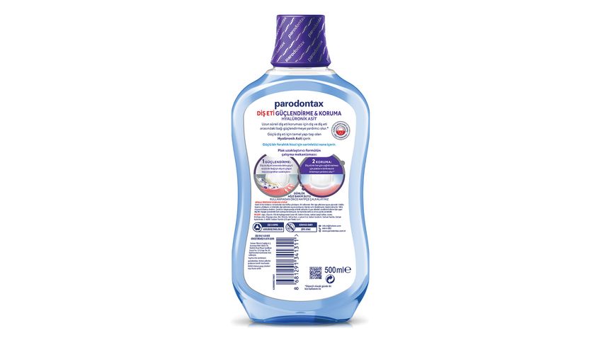 Parodontax Diş Eti Güçlendirme ve Koruma Hyalüronik Asitli Ağız Bakım Suyu 500 ml