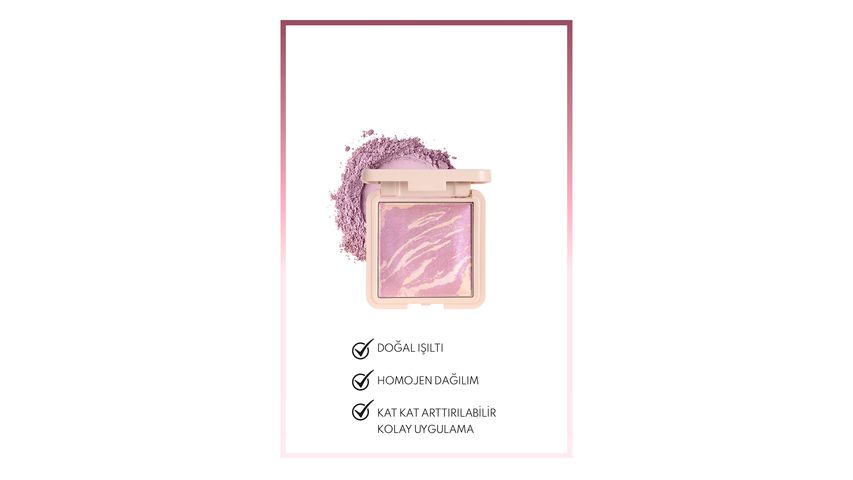 Note Marble Baked Blusher 02 Lavender