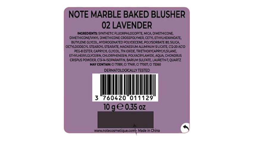 Note Marble Baked Blusher 02 Lavender