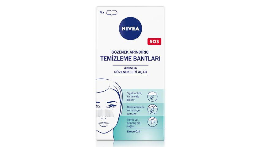 Nivea Siyah Nokta & Gözenek Temizleyici T-Bölgesi Bant 4 Adet