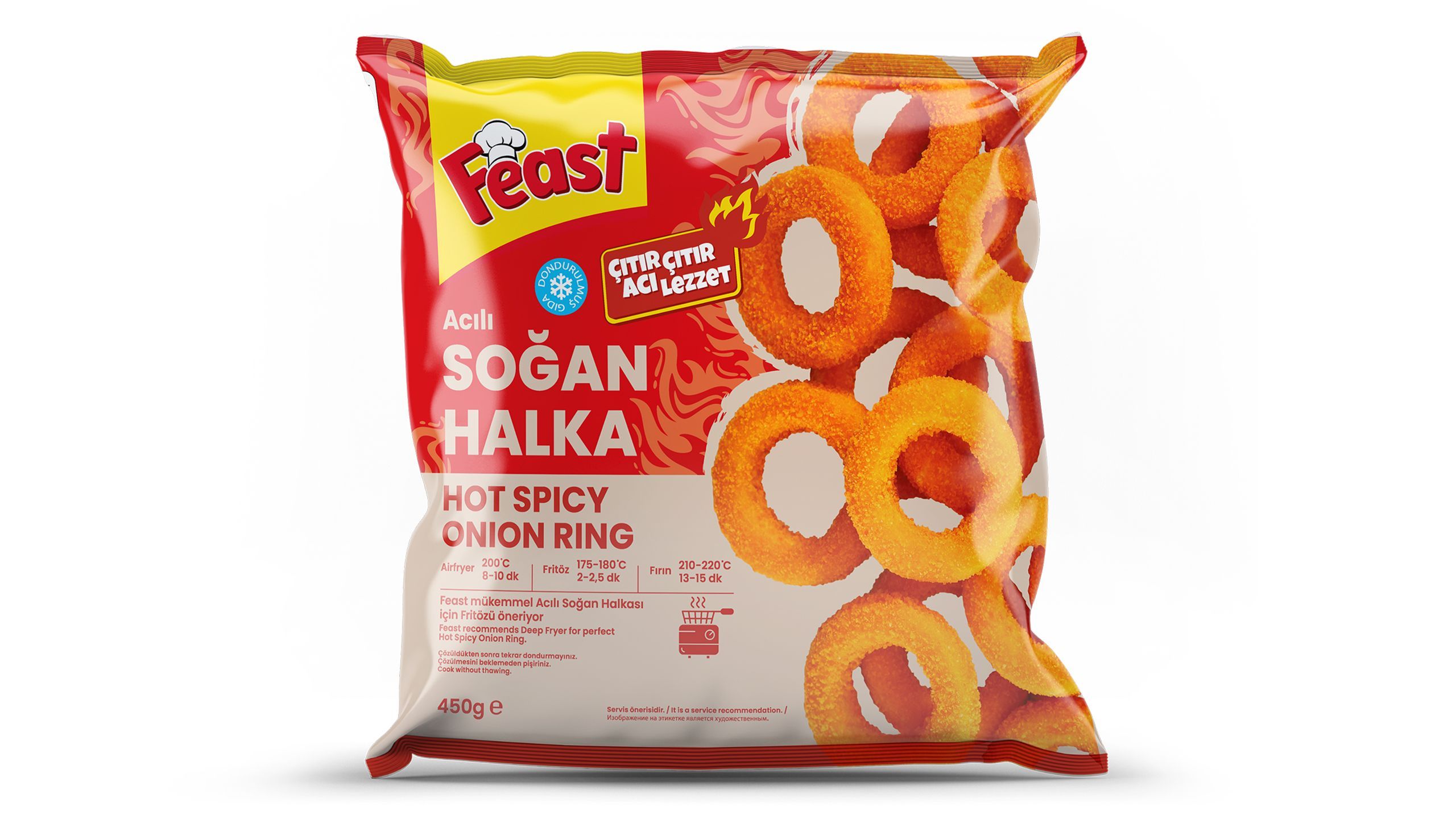 Feast Frozen Spicy Onion Rings 450 g satın al | Yemeksepeti Market