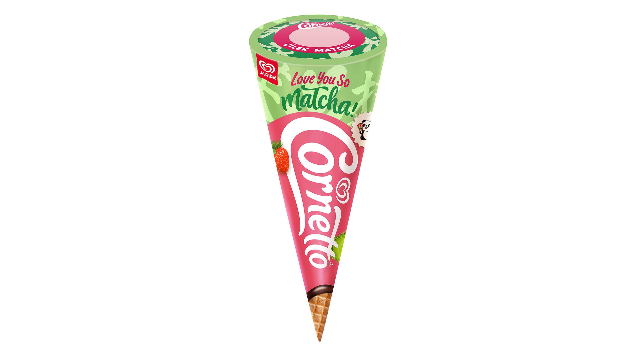 Buy Algida Cornetto Strawberry Matcha 120 ml | Yemeksepeti Market